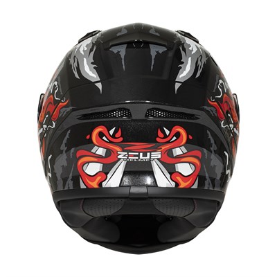 Zeus ZS-826 BK30 Black Red Kapalı Kask