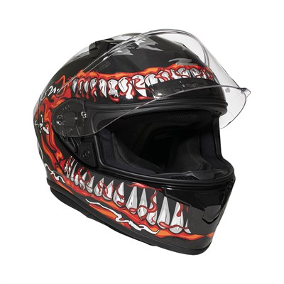 Zeus ZS-826 BK30 Black Red Kapalı Kask