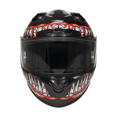 Zeus ZS-826 BK30 Black Red Kapalı Kask