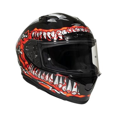 Zeus ZS-826 BK30 Black Red Kapalı Kask