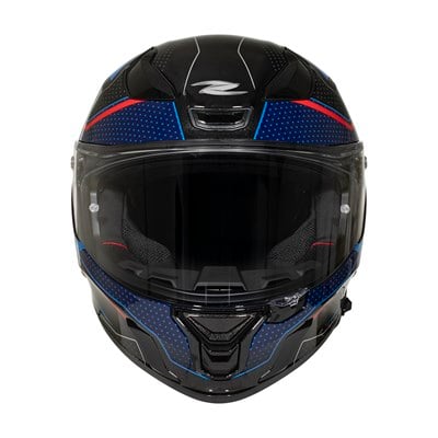 Zeus ZS-837A AZ3 Black Blue Red Silver Kapalı Kask
