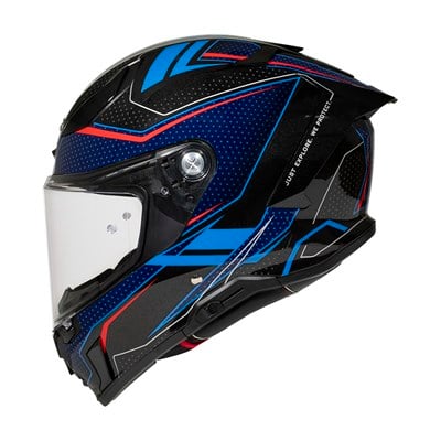 Zeus ZS-837A AZ3 Black Blue Red Silver Kapalı Kask