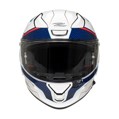 Zeus ZS-837A AZ3 White Blue Red Gold Kapalı Kask