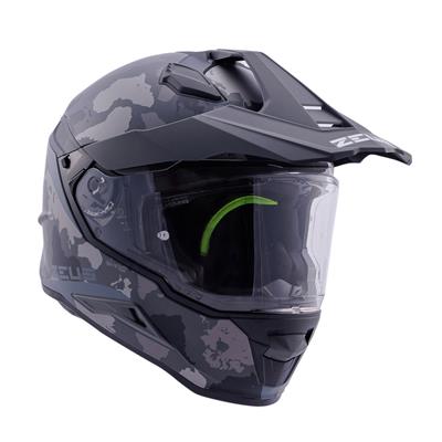 Zeus ZS-913 BF6 Matt Black Grey Black Silver Kapalı Kask ( Pinlock Dahil )