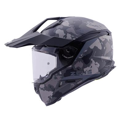 Zeus ZS-913 BF6 Matt Black Grey Black Silver Kapalı Kask ( Pinlock Dahil )