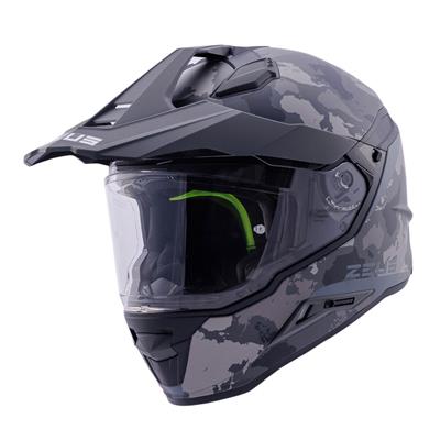 Zeus ZS-913 BF6 Matt Black Grey Black Silver Kapalı Kask ( Pinlock Dahil )