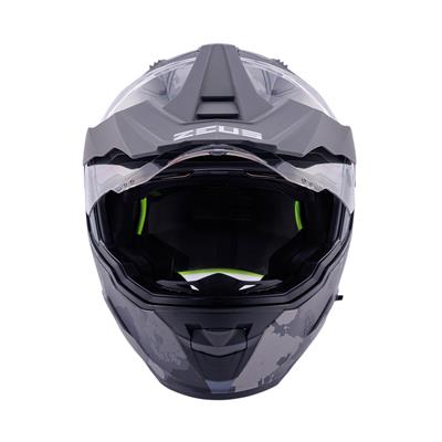 Zeus ZS-913 BF6 Matt Black Grey Black Silver Kapalı Kask ( Pinlock Dahil )