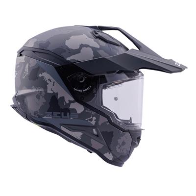 Zeus ZS-913 BF6 Matt Black Grey Black Silver Kapalı Kask ( Pinlock Dahil )