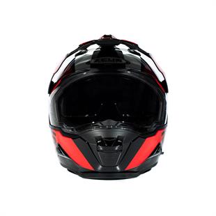 Zeus ZS-913 Solid Black BF8-Red Kapalı Kask