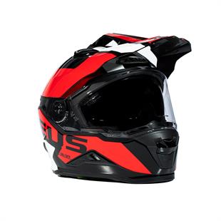 Zeus ZS-913 Solid Black BF8-Red Kapalı Kask