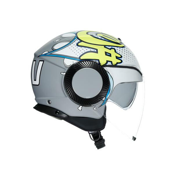 Agv Orbyt Multi Vibes Matt Grey Yellow Açık Kask