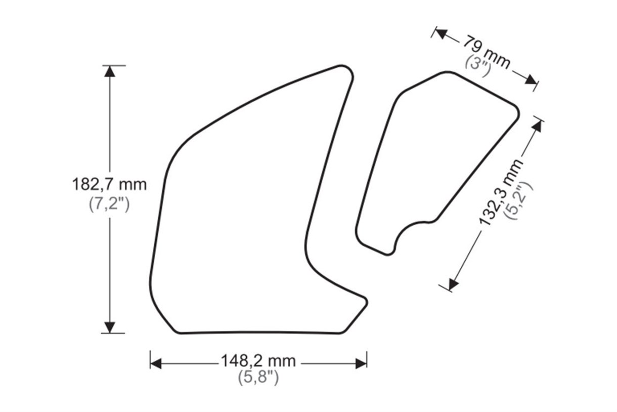 Puig Tank Pad Spirit Fz C/Black-Clear
