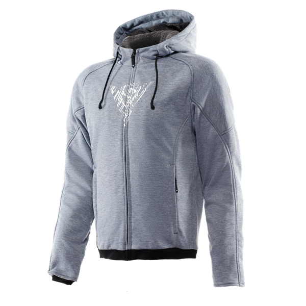 Dainese Bovisa Safety Hoodie Full Zip Grey Melange Black Tekstil Mont