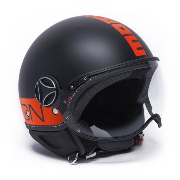 MomoDesign Fgtr Classic Mono Fluo Matt Black Red Açık Kask