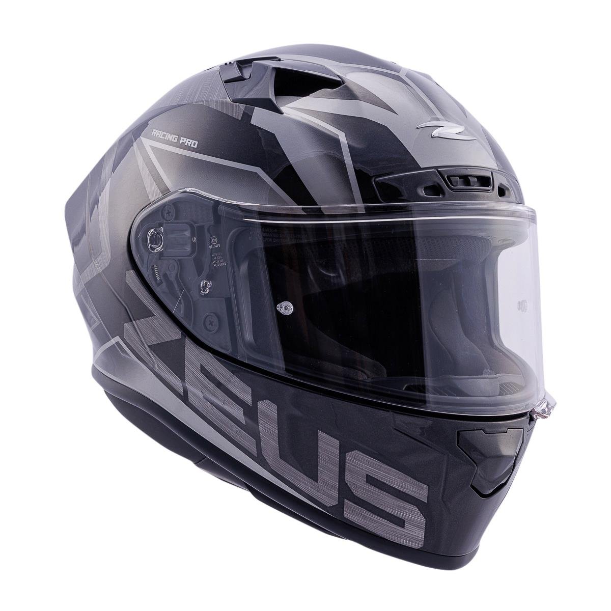 ガッツ Zeus ZS-826 Pearl Black Silver BK3 Kapalı Kask