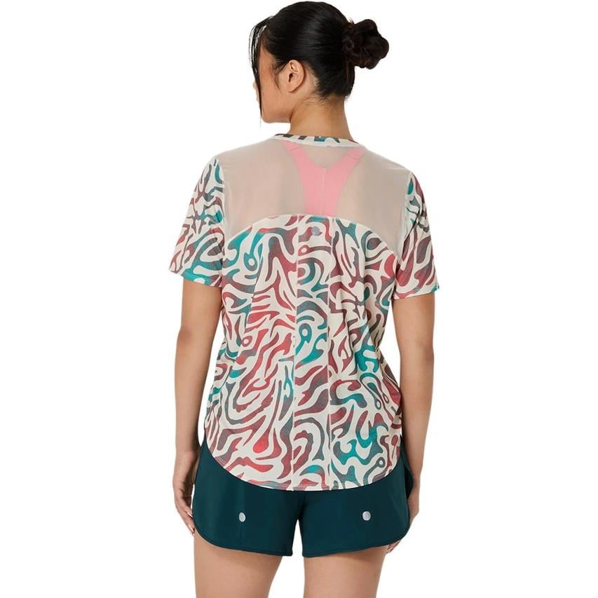 Asics Road All Over Print Ss Top kadın Tişört