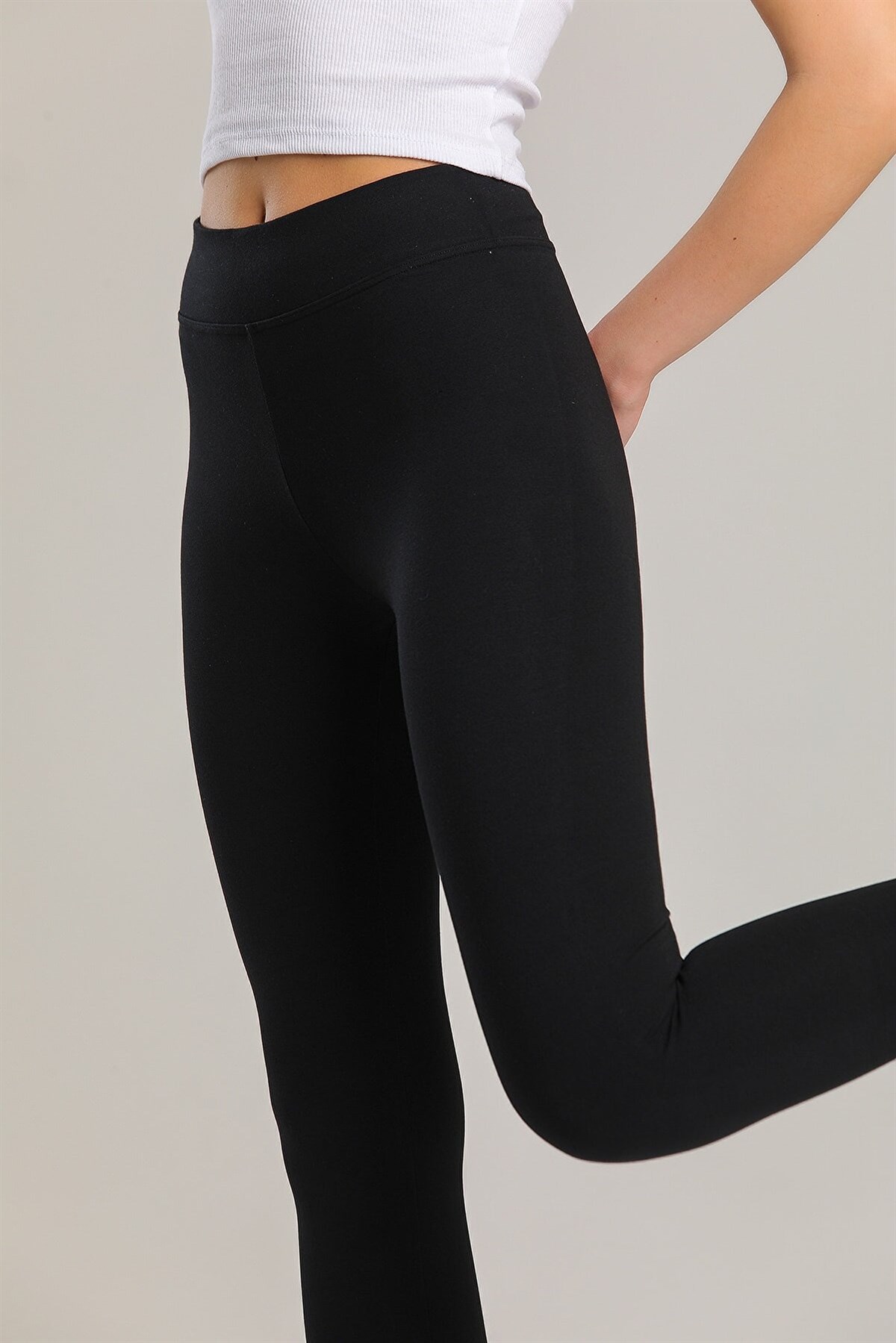 Net Collection Kadın Siyah Yüksek Bel Toparlayıcı Uzun Tayt