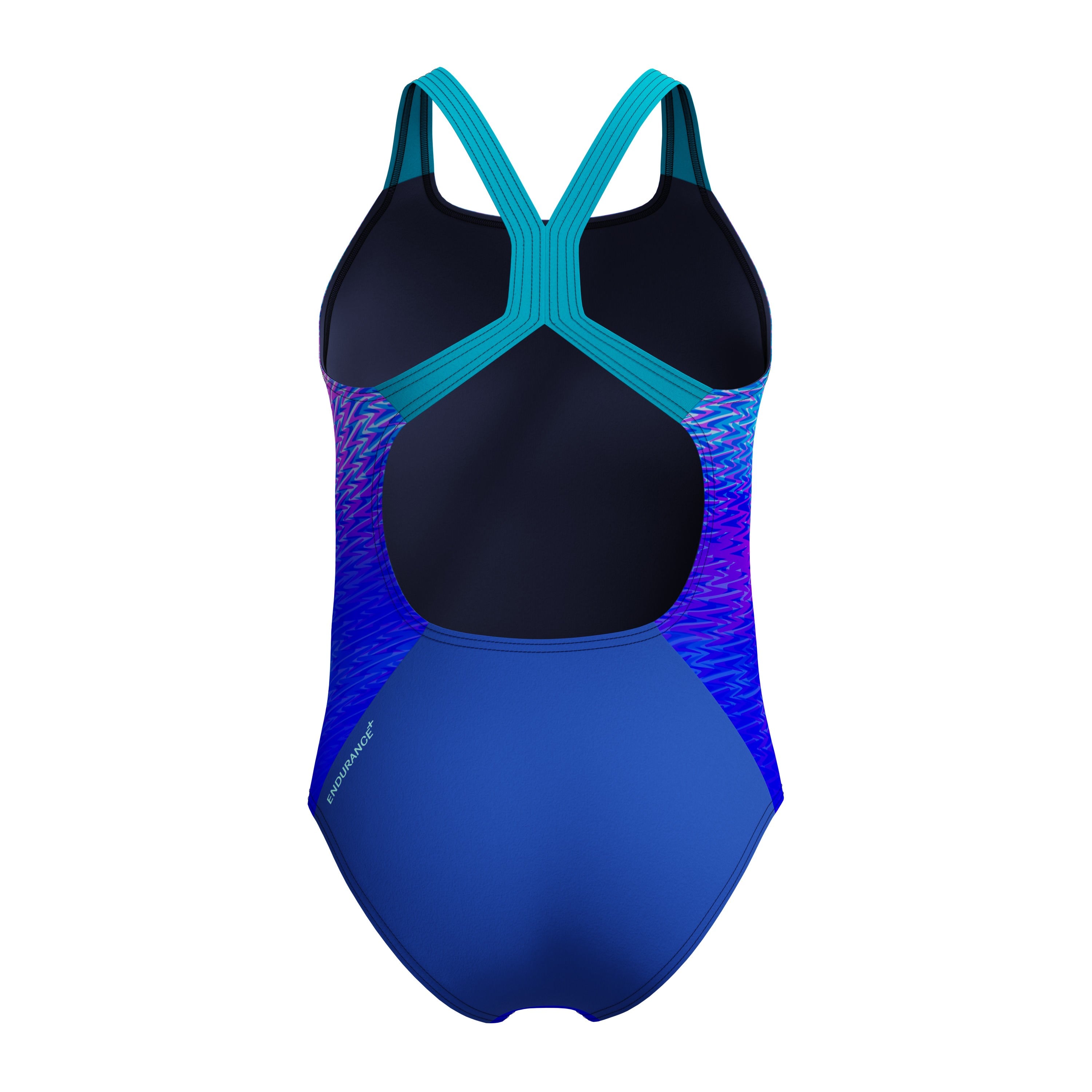 speedo Printed Powerback Kız Çocuk Yüzücü Mayosu