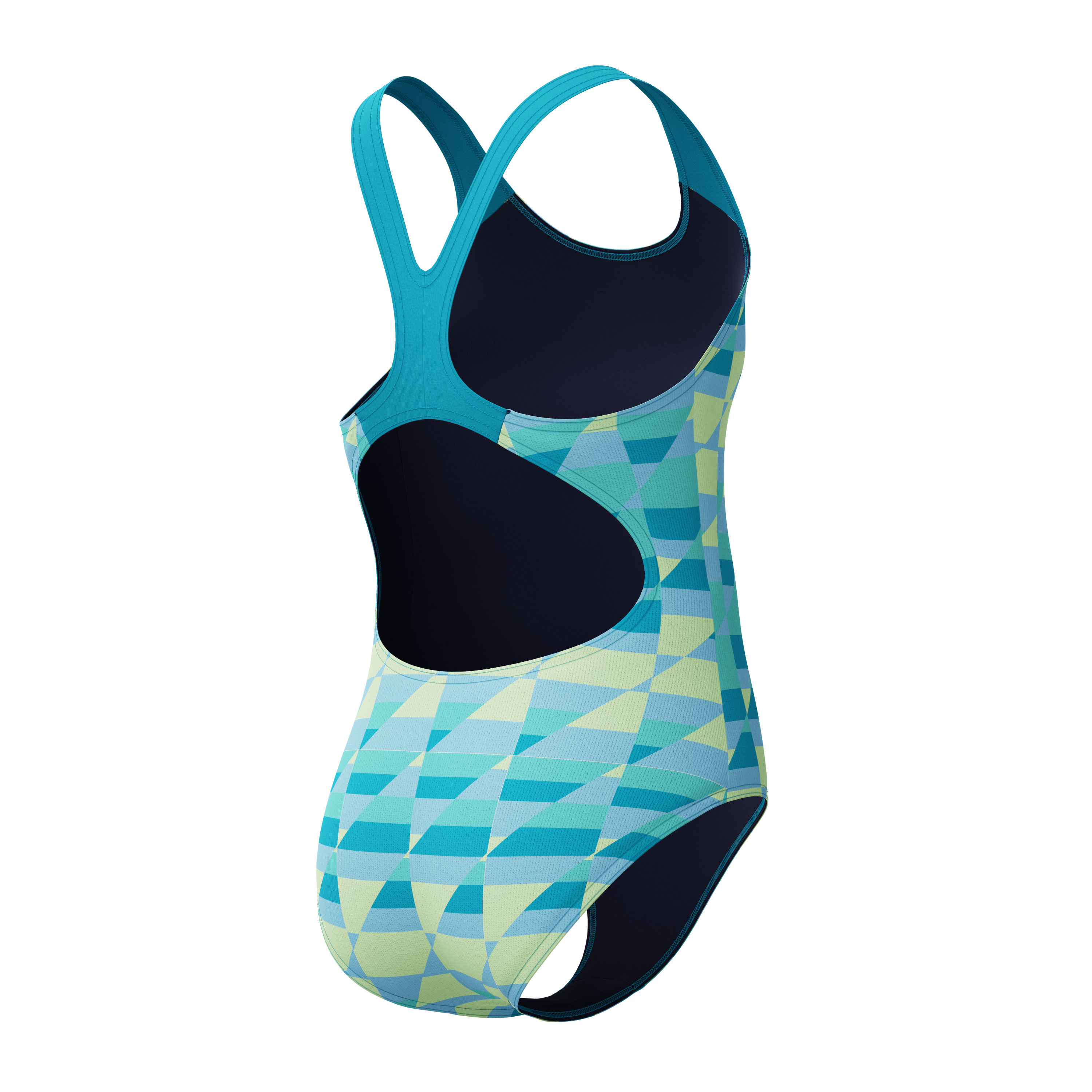Speedo Printed Splashback Kız Çocuk Yüzücü Mayosu