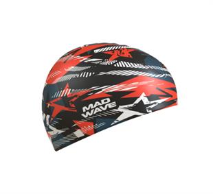 M0553 13 0 01W Silicone cap STARS, One size, Black