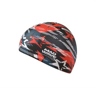 M0553 13 0 01W Silicone cap STARS, One size, Black