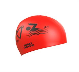 M0553 20 0 05W Silicone cap LOVE SWIMMIMG, One siz