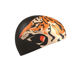 M0553 32 0 01W Silicone cap TIGER, One size, Black