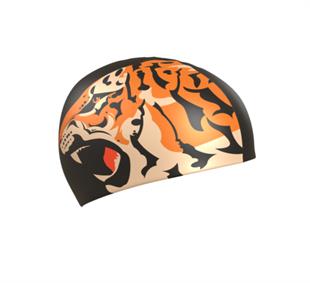 M0553 32 0 01W Silicone cap TIGER, One size, Black