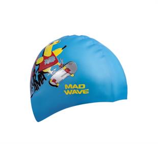 Mad Wave Junior silicone cap LLAMA Azure One size