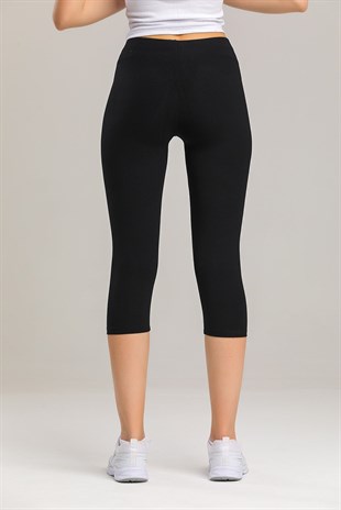 Net Collection Kadın Siyah Toparlayıcı Kapri Tayt