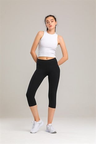 Net Collection Kadın Siyah Toparlayıcı Kapri Tayt