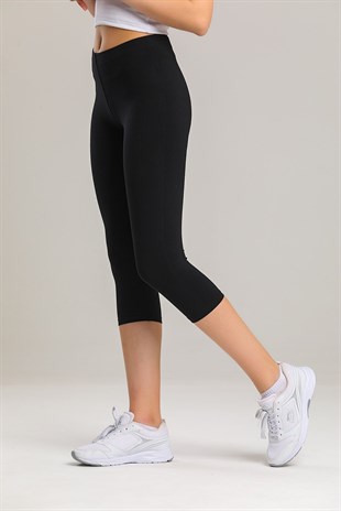 Net Collection Kadın Siyah Toparlayıcı Kapri Tayt