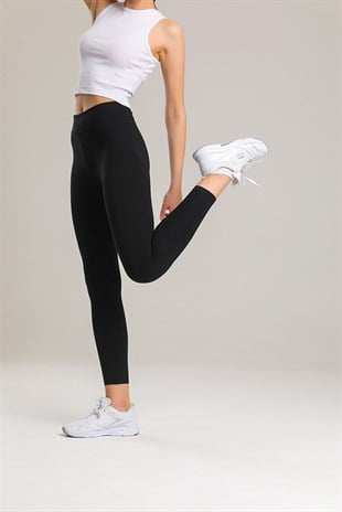 Net Collection Kadın Siyah Yüksek Bel Toparlayıcı Uzun Tayt