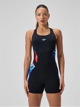 Speedo Digital Printed Legsuit Kadın Şortlu Mayo
