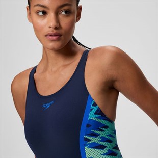 speedo Hyperboom Splice Muscleback Kadın Şortlu Yüzücü Mayosu