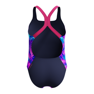 speedo Printed Powerback Kız Çocuk Yüzücü Mayosu