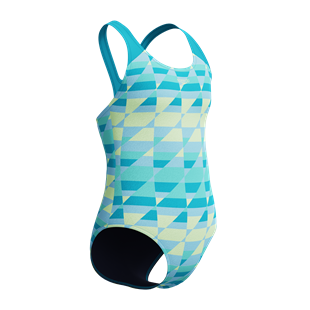 Speedo Printed Splashback Kız Çocuk Yüzücü Mayosu