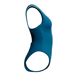 Speedo Solid Scoop Neck Mesh Kadın Yüzücü Mayosu