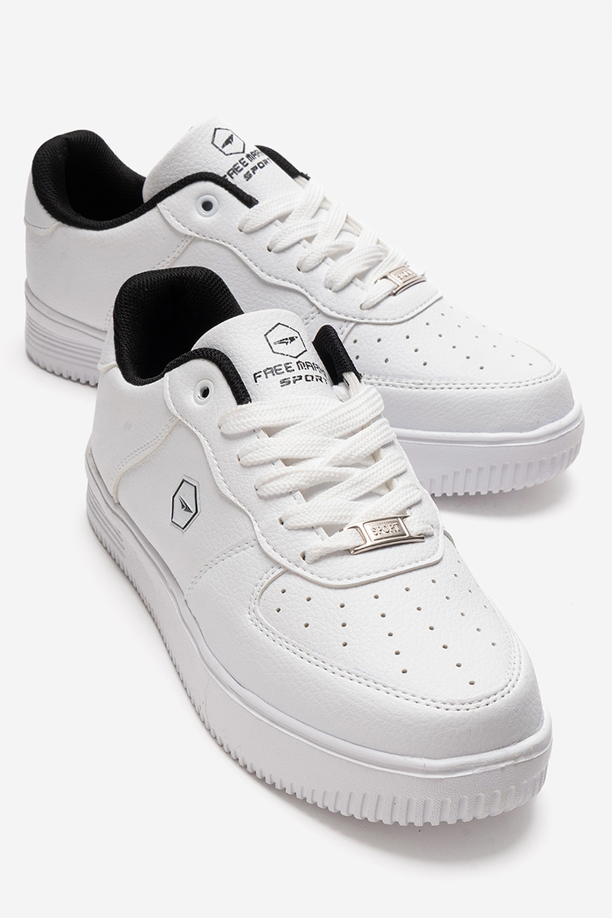 Bağcıklı Erkek Spor Ayakkabı BEYAZ SİYAH