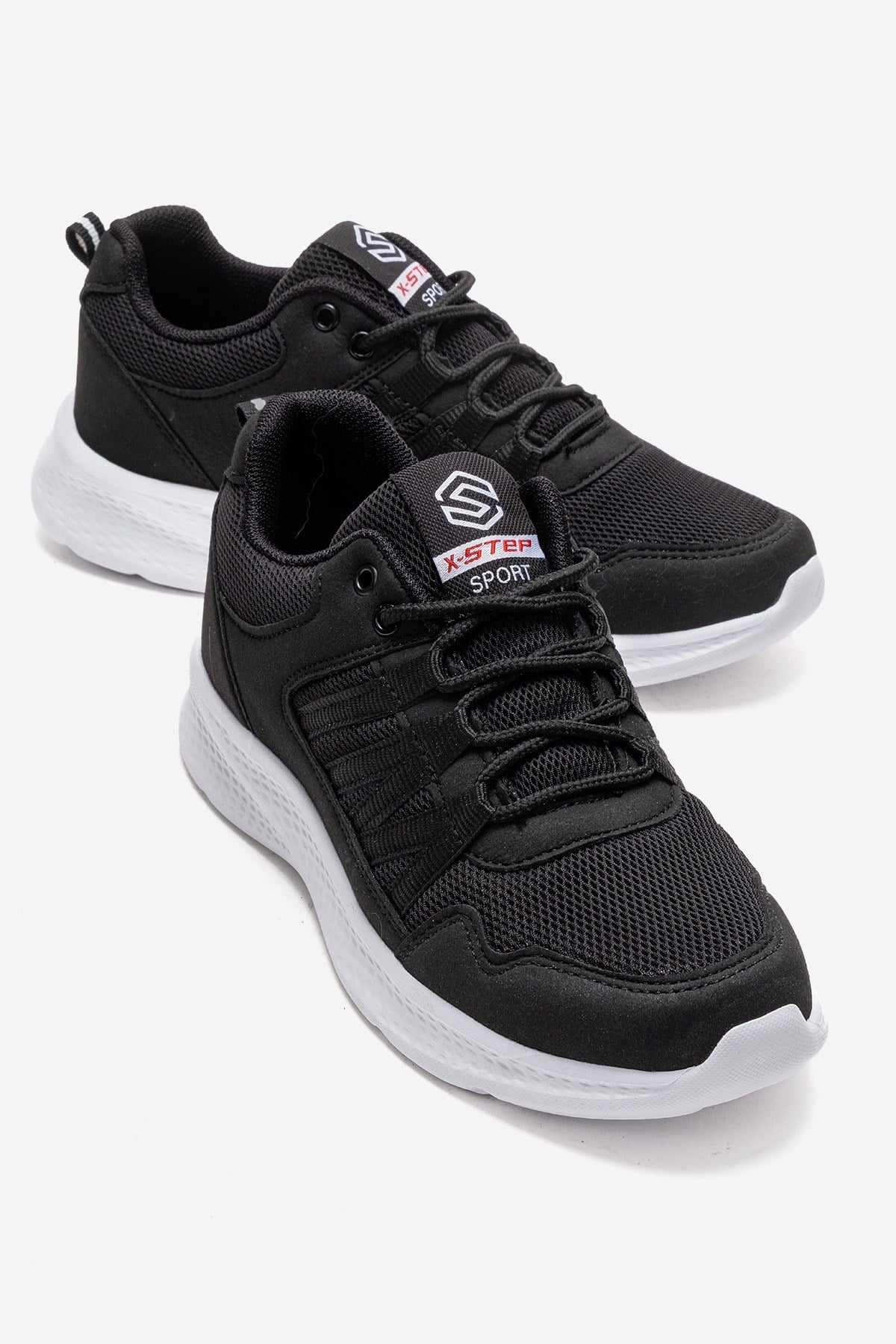 Erkek Bağcıklı Anorak Spor Ayakkabı SİYAH BEYAZ