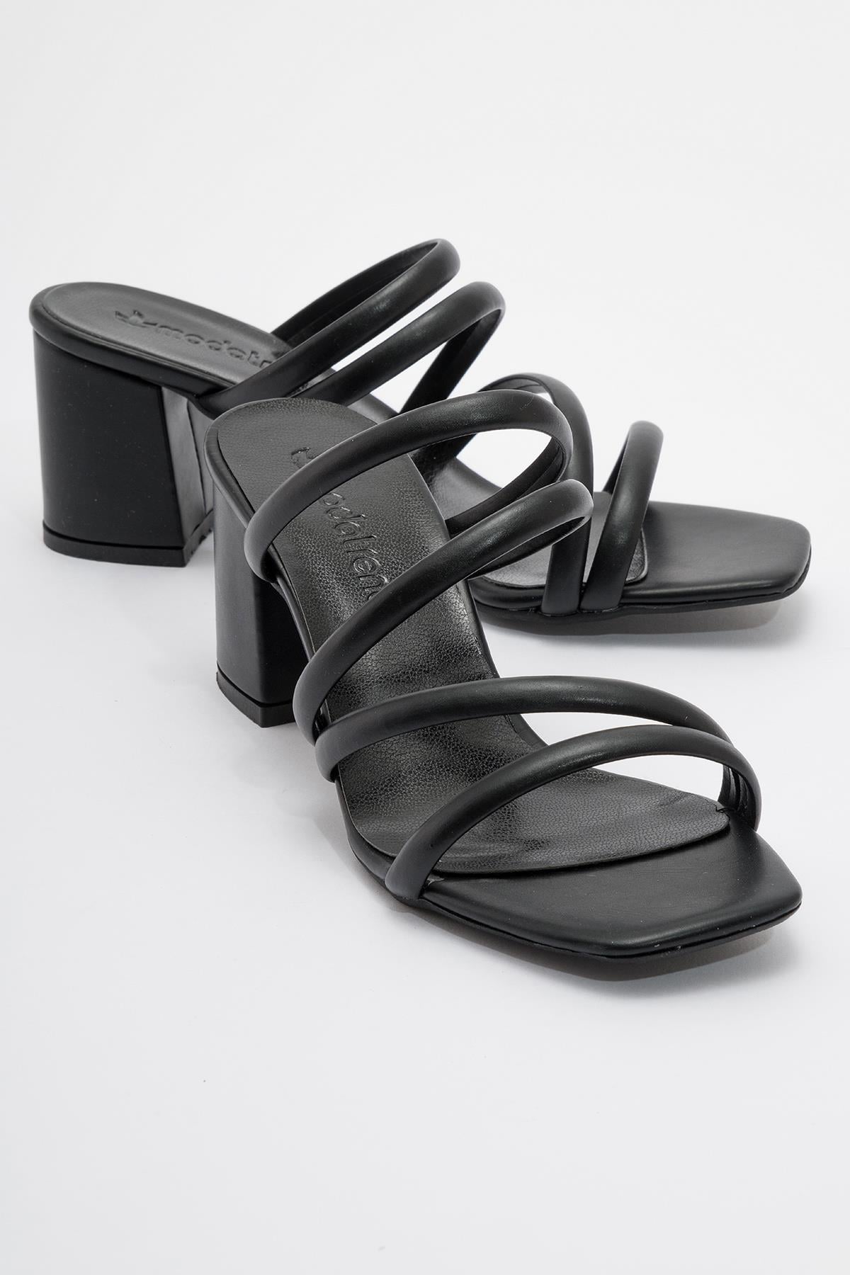 Kadın Sivri Burunlu Stiletto SİYAH CİLT