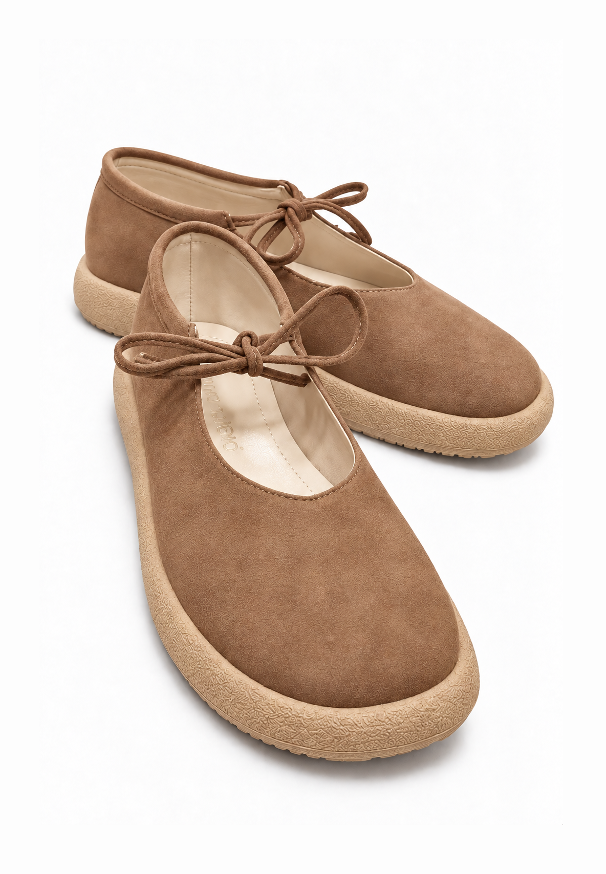 Kadın Tek Bağlı Sade Loafer TABA NUBUK