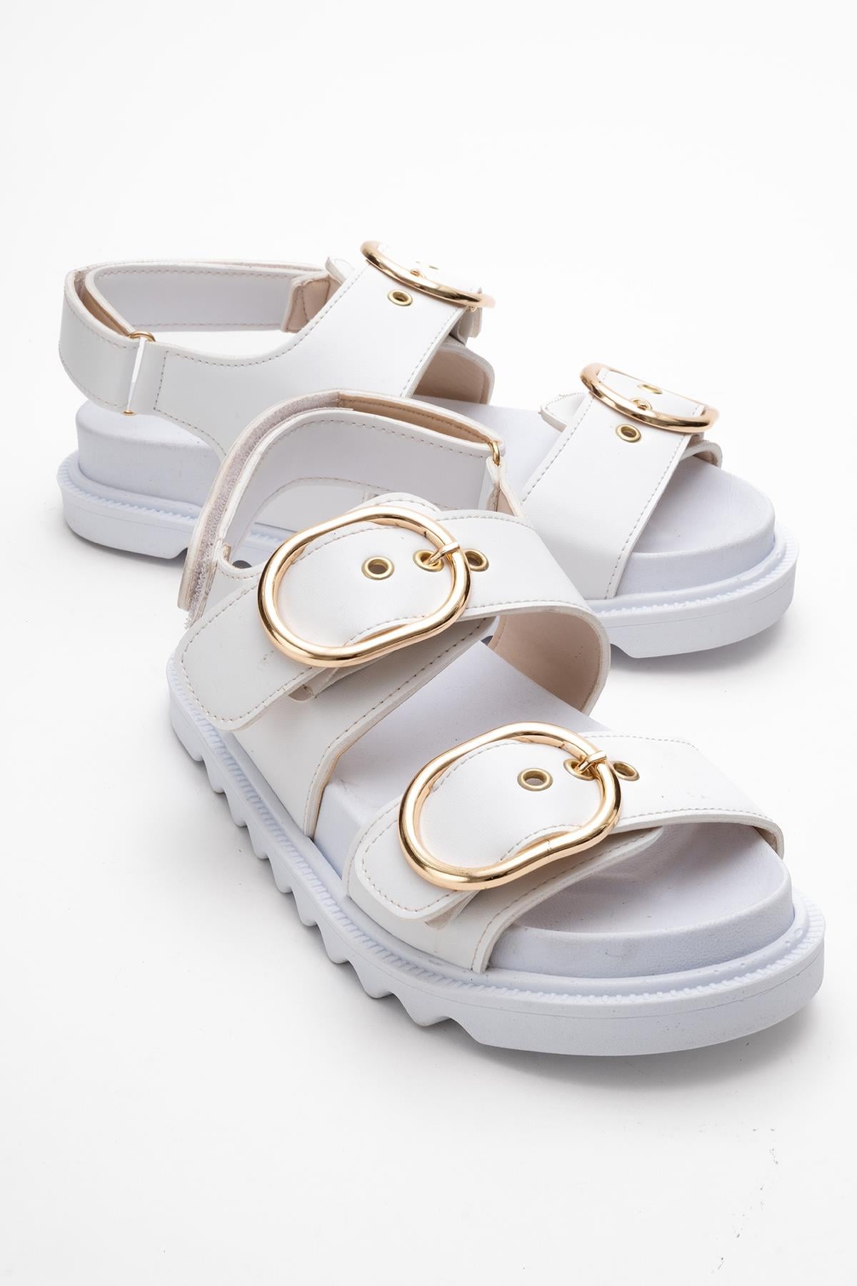 Kadın Tek Bantlı Sandalet BEYAZ