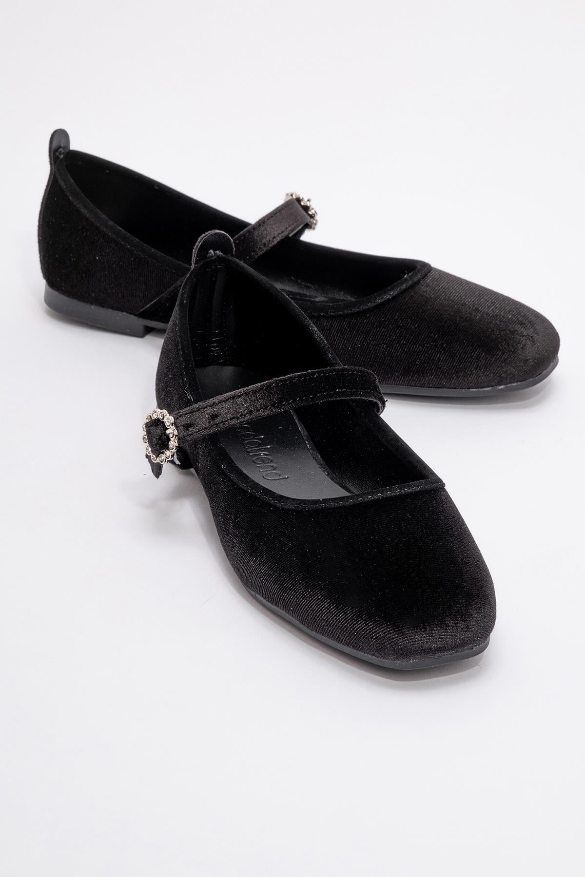 Lastikli Kadın Bot SİYAH KADİFE