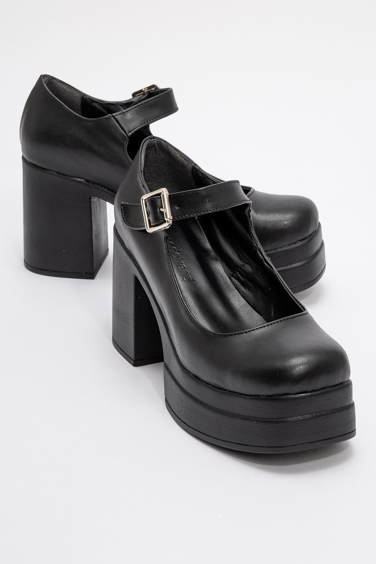 Tek Biyeli Kadın Sandalet SİYAH CİLT