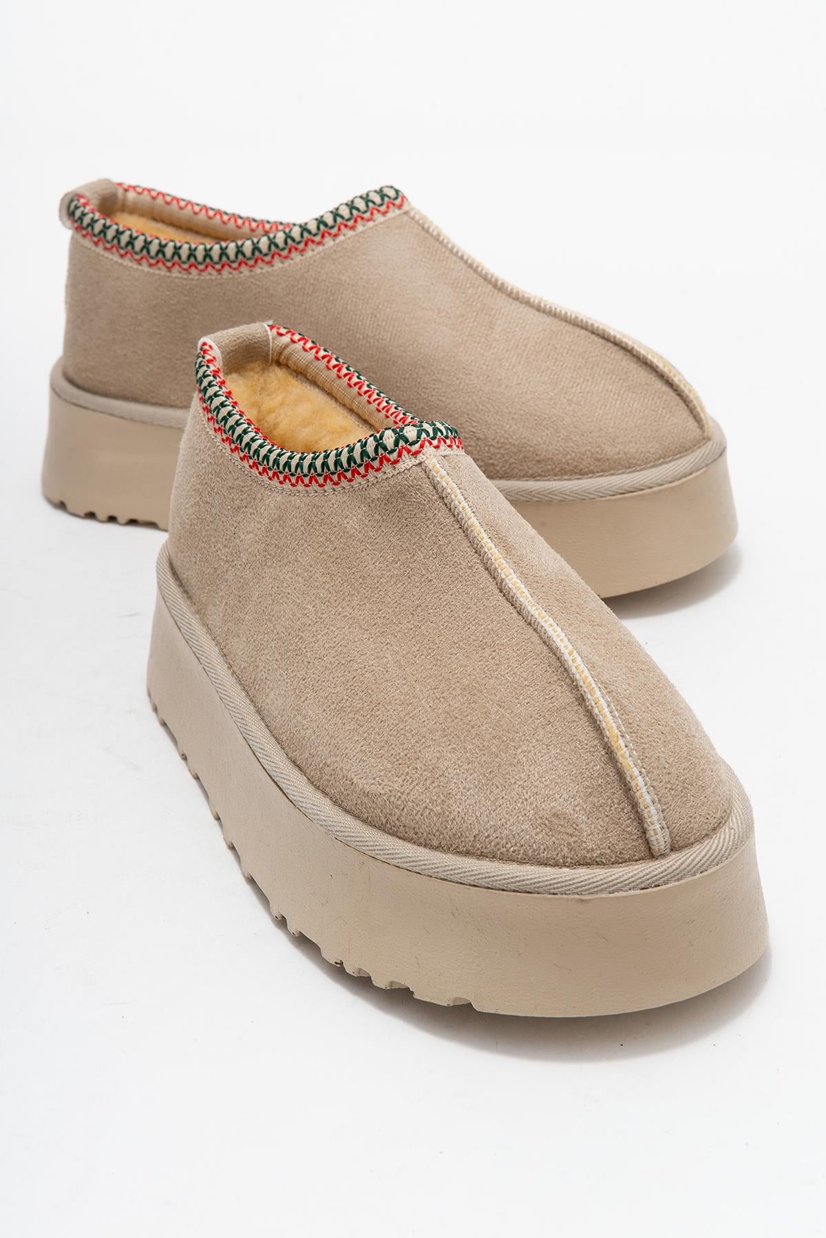 Yüksek Tabanlı Kısa Mini Bot BEJ