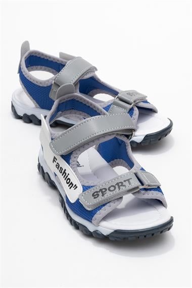 Çocuk Cırtlı Spor Sandalet FÜME BEJ SAX