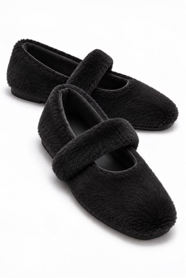 Kadın Lastikli Biyeli Ev Babeti Ev İçi SİYAH