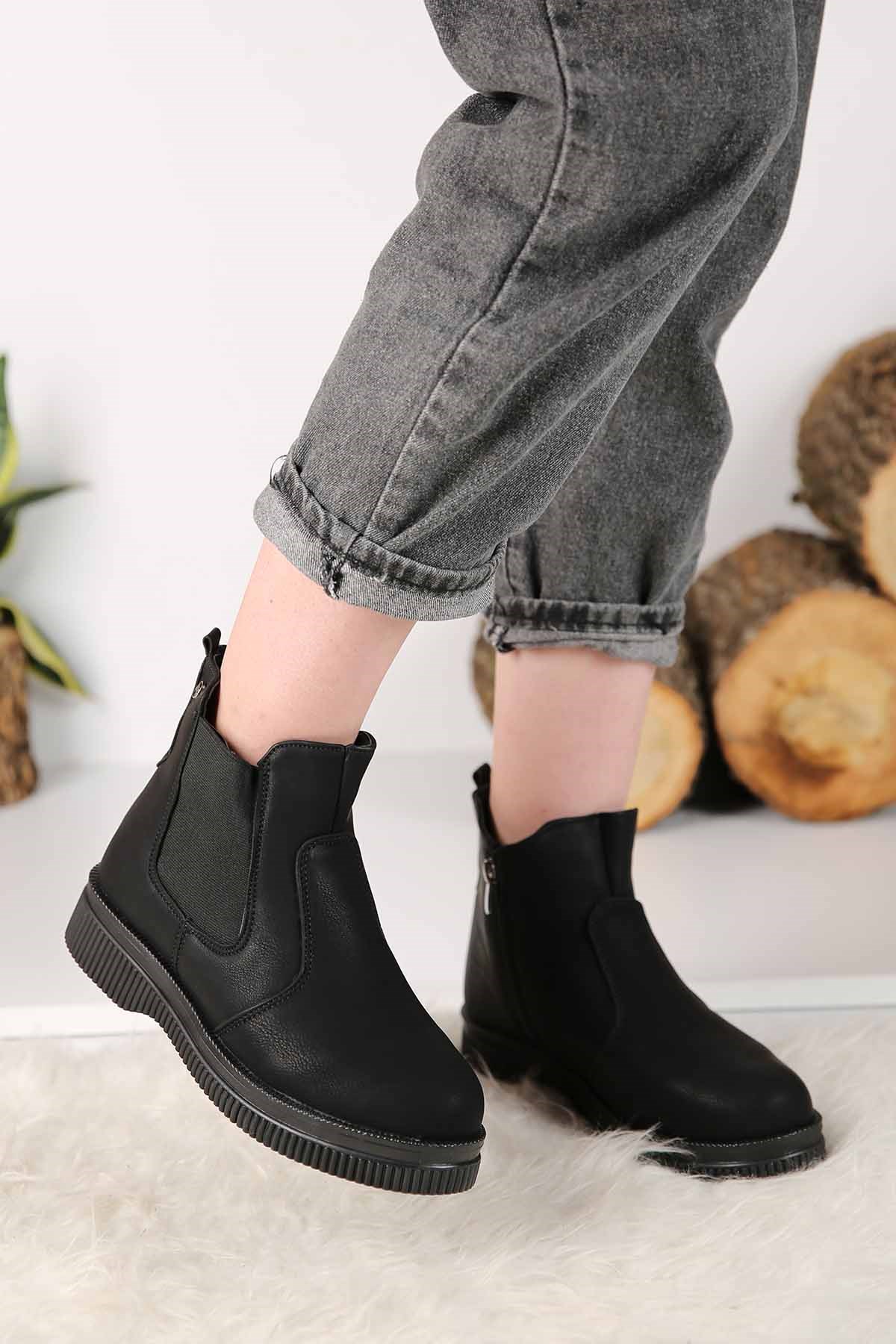 Bayan  Bot - T500 SİYAH CİLT NOVA