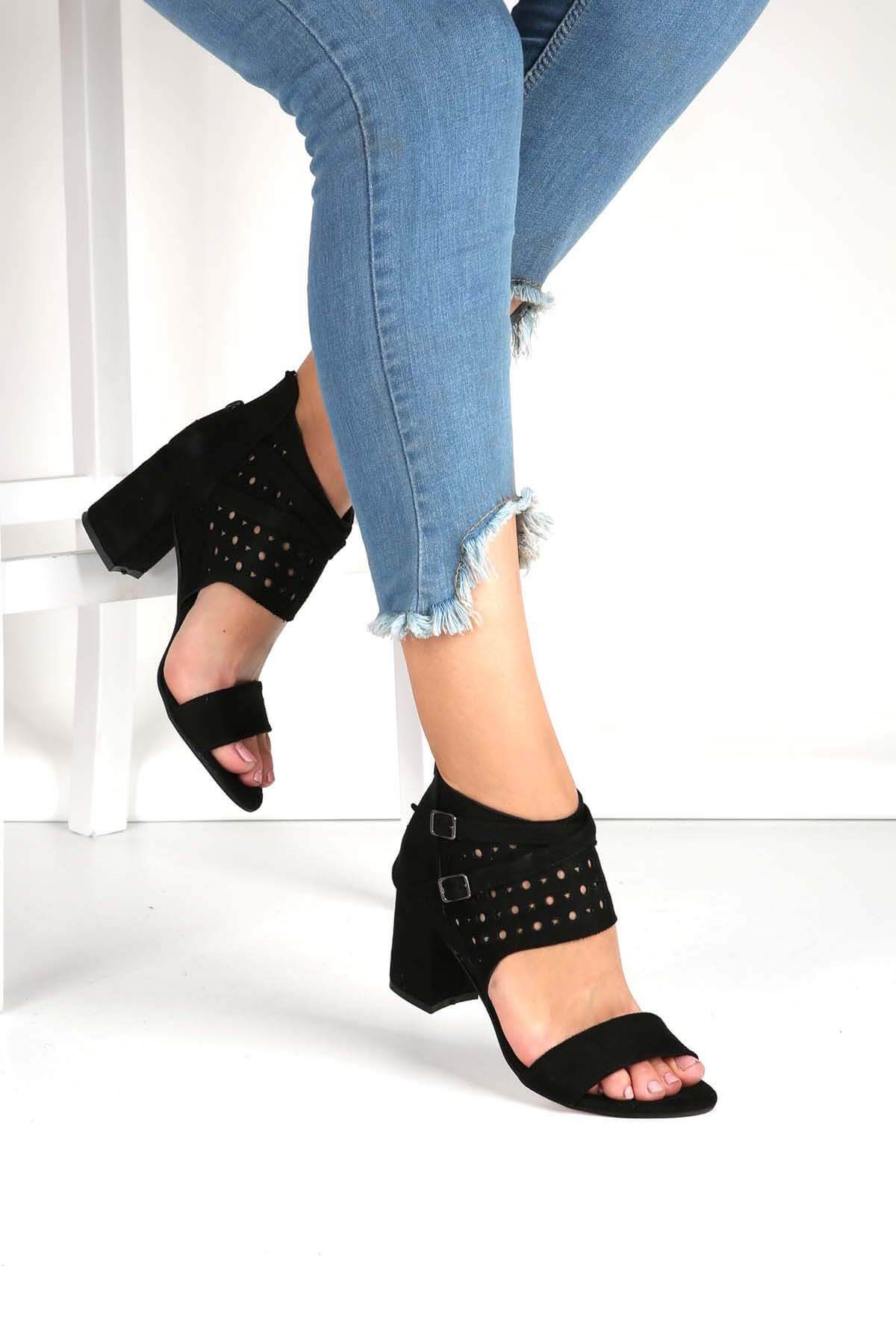 Bayan Ayakkabı - 3604 SİYAH SÜET